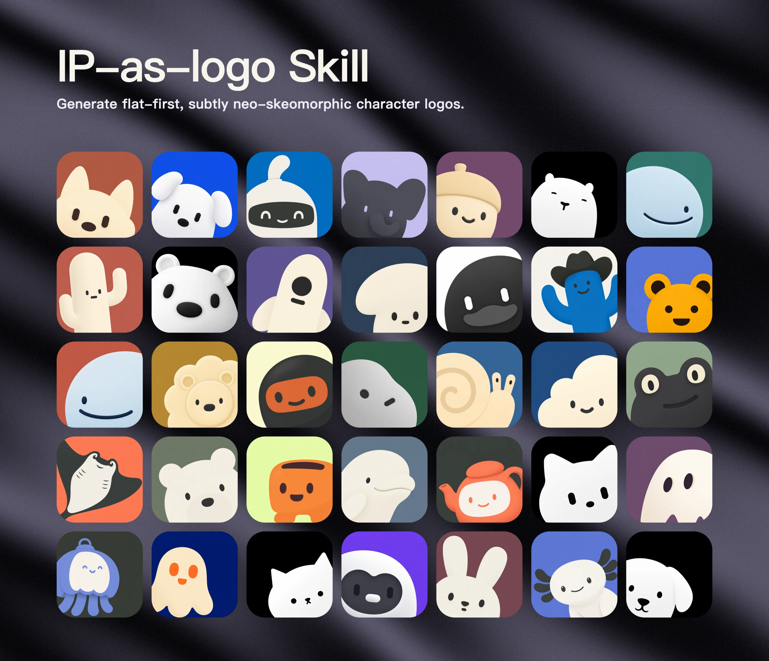 IP as Logo Skill for Six-Candidate Mascot Exploration