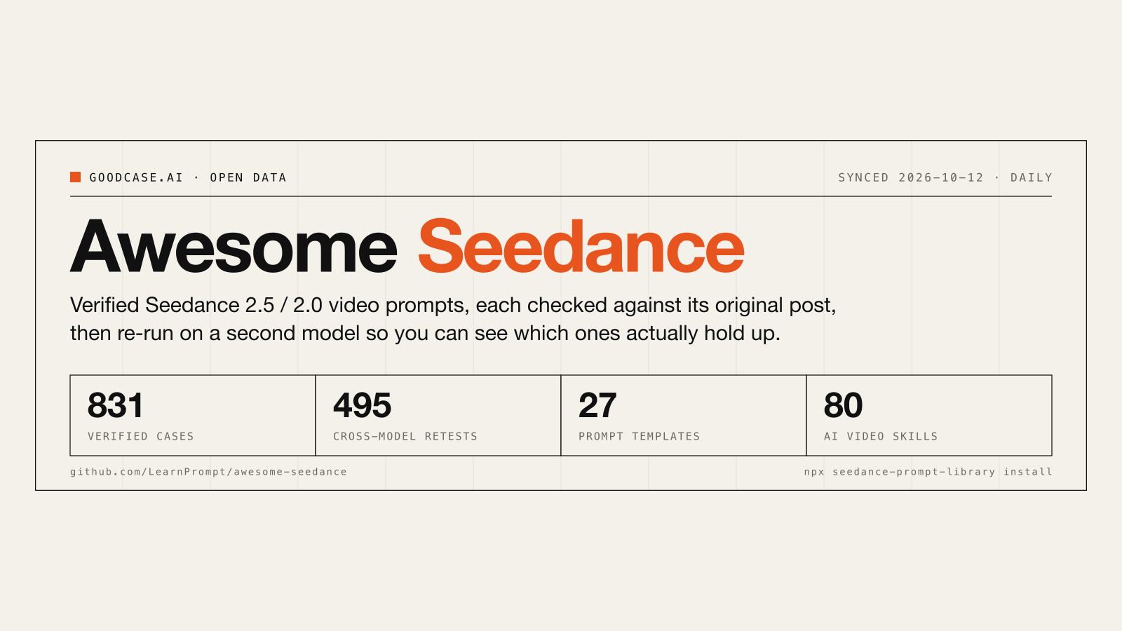 Seedance 提示词模板:Awesome Seedance 如何把真实视频案例变成 Skill
